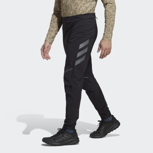 Black Terrex Agravic Hybrid Trail-Running Tracksuit Bottoms Adidas