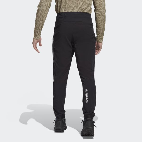 Black Terrex Agravic Hybrid Trail-Running Tracksuit Bottoms Adidas