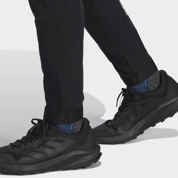 Black Terrex Agravic Hybrid Trail-Running Tracksuit Bottoms Adidas