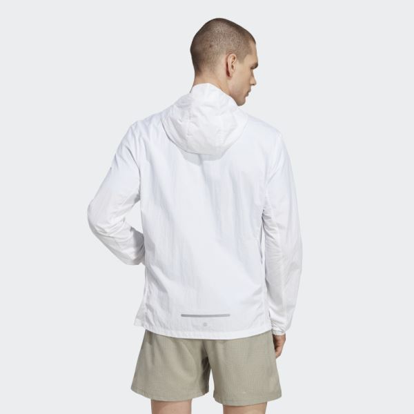 White Marathon Warm-Up Jacket Adidas