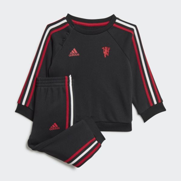 Manchester United 3-Stripes Baby Jogger Set Black Adidas