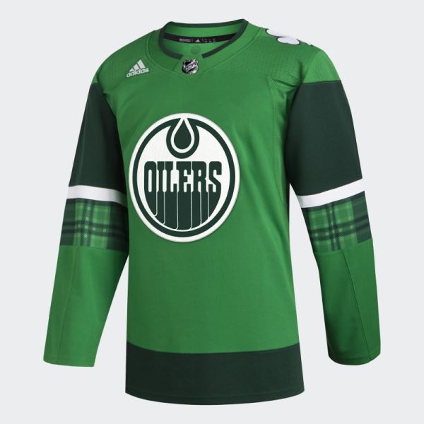 Edmonton Oilers St Pats Jersey Adidas Kelly Green11ccm