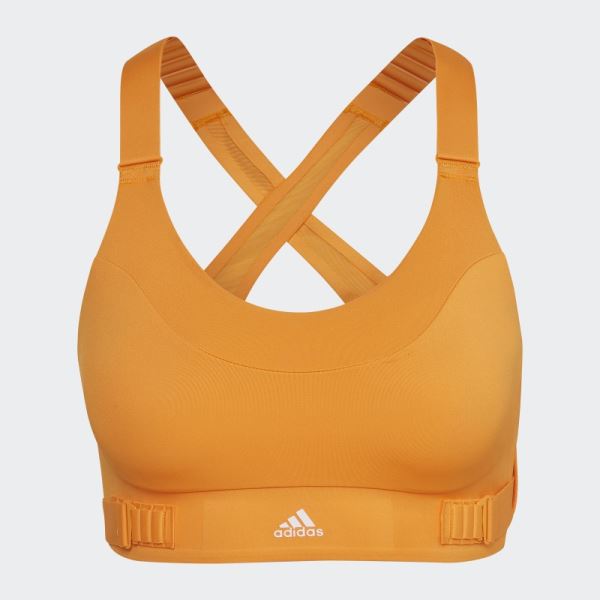 Orange Rush FastImpact Luxe Run High-Support Bra Adidas