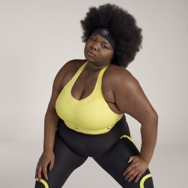 Adidas by Stella McCartney TruePace High Support Sports Bra- Plus Size Shock Yellow Fashion