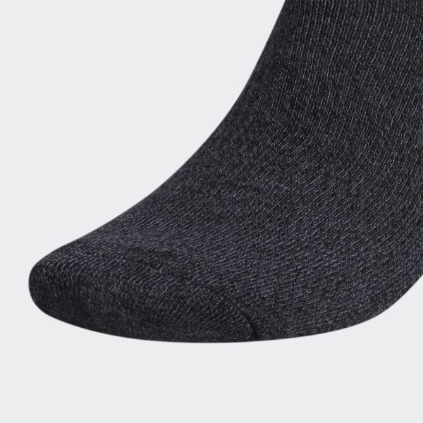 Black Adidas Athletic Quarter Socks 6 Pairs