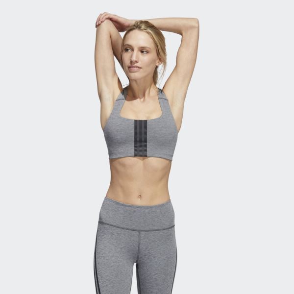 Powerimpact Training Medium-Support Bra Adidas Dark Grey Heather