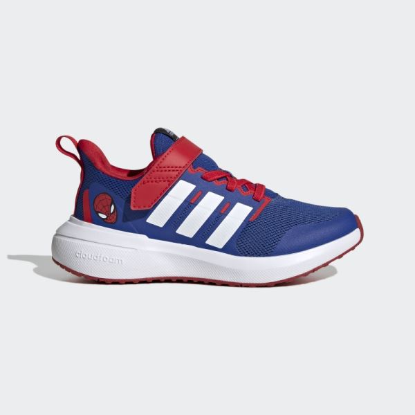 Royal Blue Adidas x Marvel FortaRun Spider-Man 2.0 Cloudfoam Sport Lace Top Strap Shoes Hot