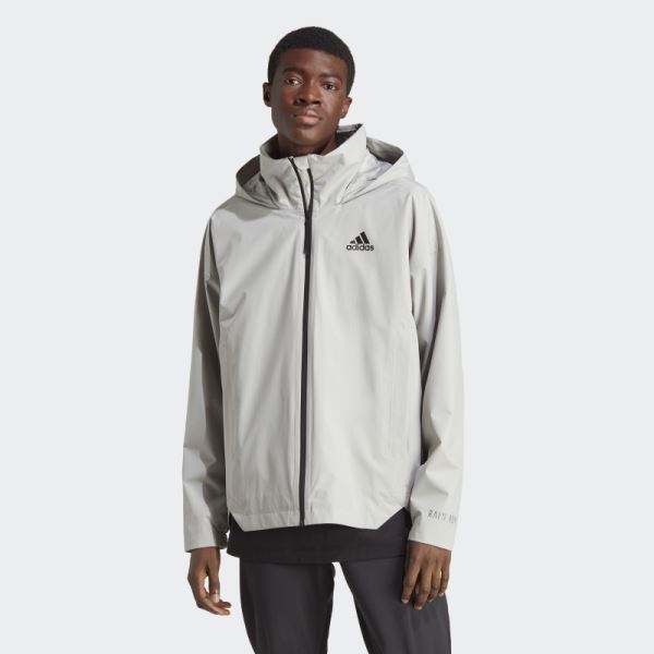 Metal Grey Adidas Traveer RAIN.RDY Jacket (Gender Neutral)