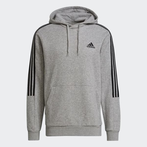 Essentials Fleece Cut 3-Stripes Hoodie Adidas Medium Grey