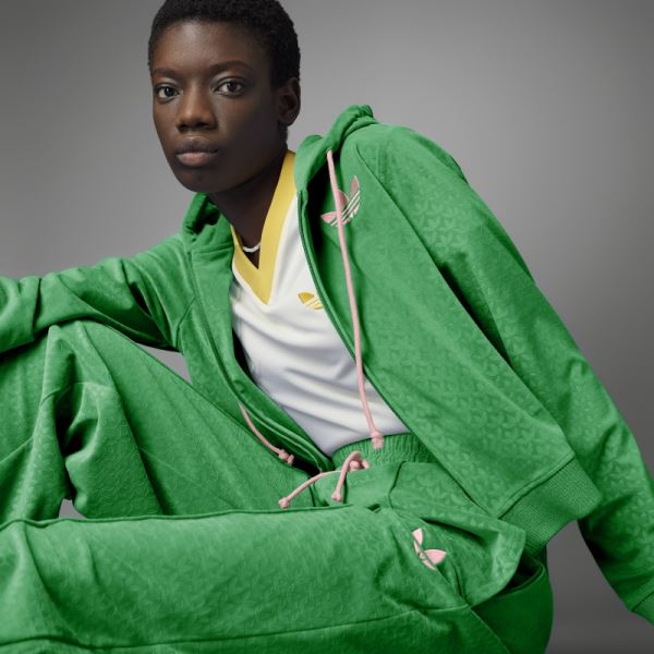 Adidas Adicolor Heritage Now Velour Zip Hoodie Green