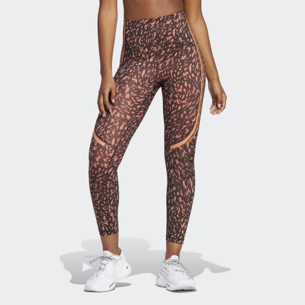 Black Adidas by Stella McCartney TruePace Printed Training Leggings Hot