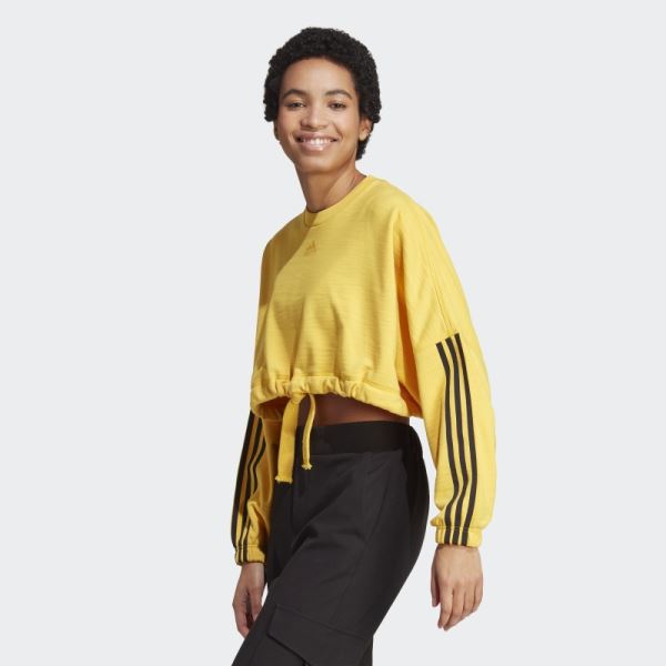 Dance Crop Versatile Sweatshirt Adidas Gold