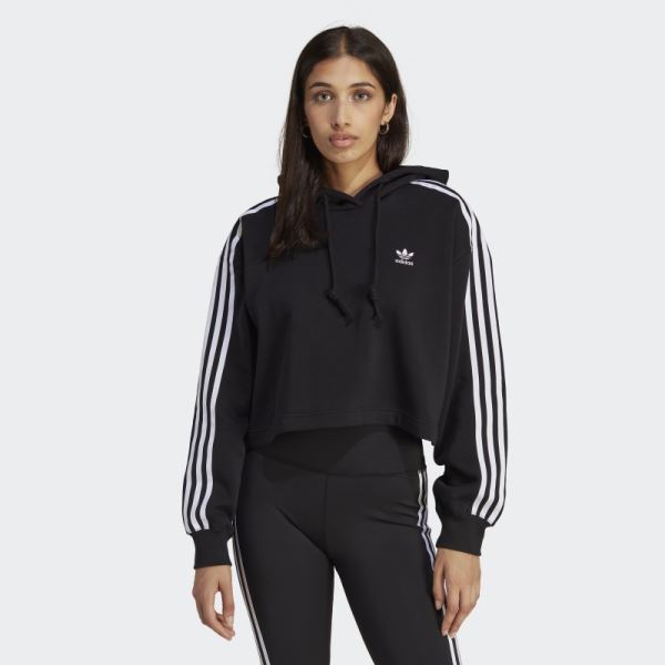 Black Adicolor Classics Crop Hoodie Adidas