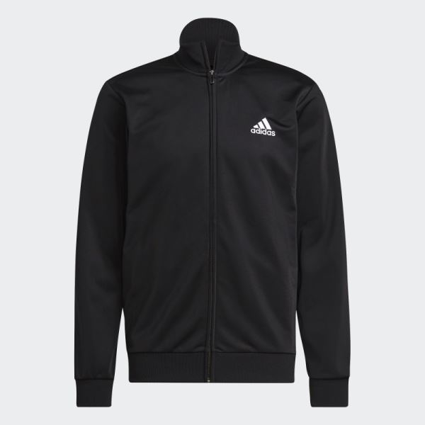 Adidas Black Primegreen Essentials Small Logo Track Suit