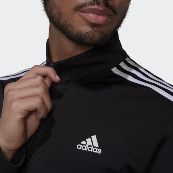 Essentials Warm-Up 3-Stripes Track Jacket Adidas Black