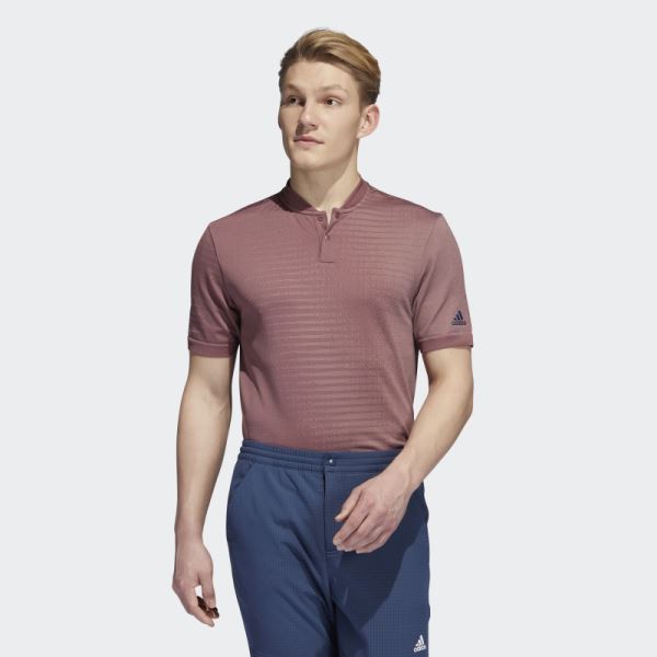 Burgundy Statement Seamless Polo Shirt Adidas