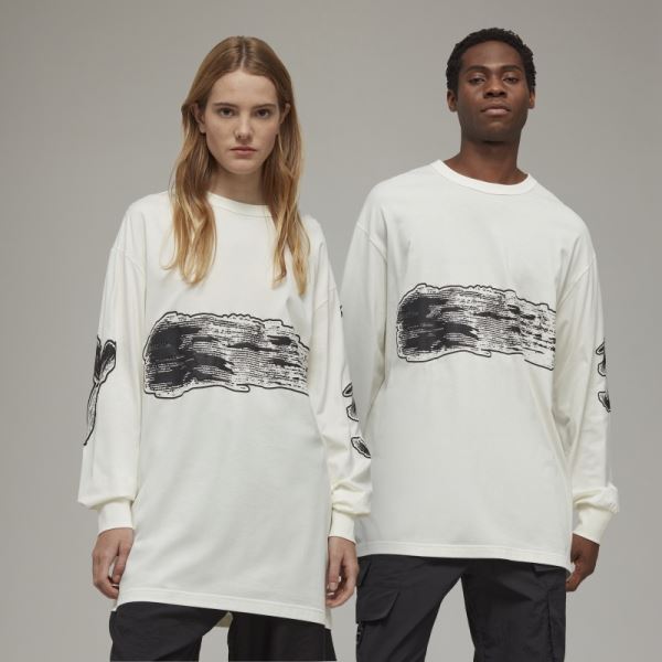 Adidas Y-3 Graphic Logo Long Sleeve Tee