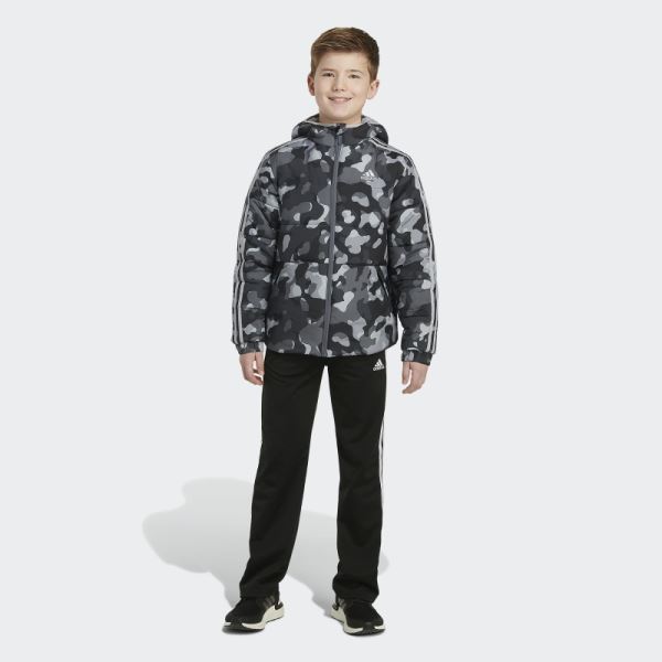 Camo Allover Print Puffer Jacket Black Adidas