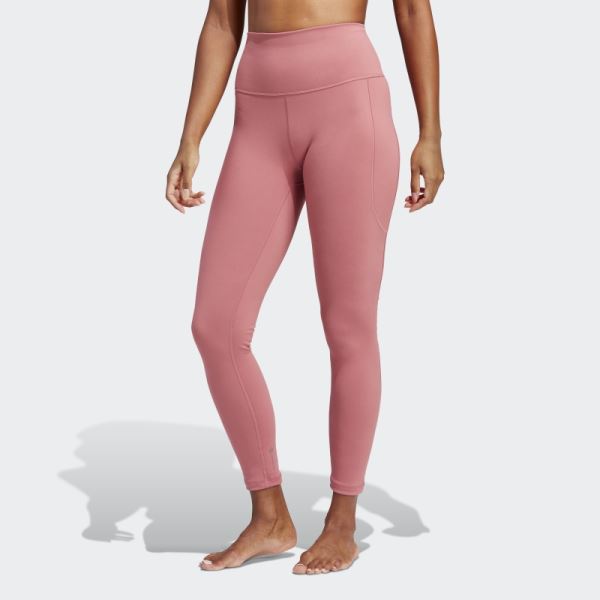 Pink Adidas Yoga Studio 7/8 Leggings Fashion