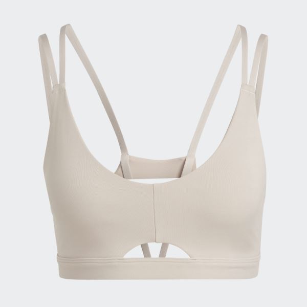 Adidas Yoga Studio Luxe Light-Support Bra Taupe