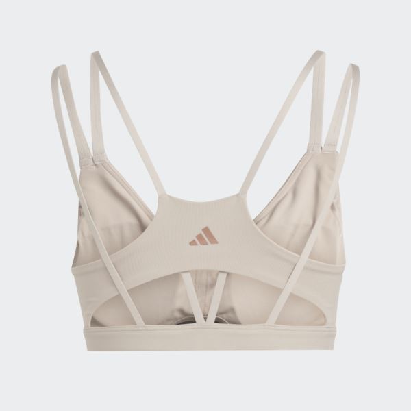 Adidas Yoga Studio Luxe Light-Support Bra Taupe