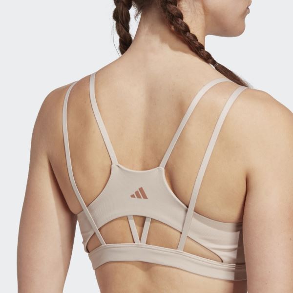 Adidas Yoga Studio Luxe Light-Support Bra Taupe