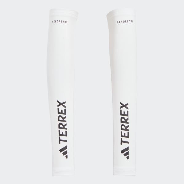 White Terrex AEROREADY Trail Running Arm Sleeves Adidas