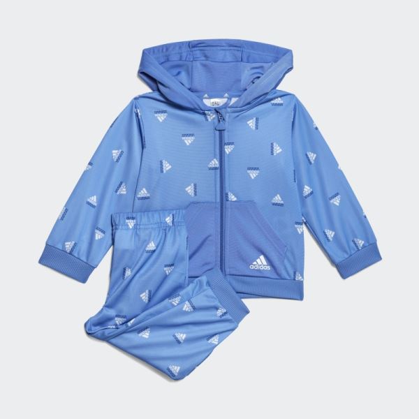 Blue Met Brandlove Shiny Polyester Track Suit Adidas