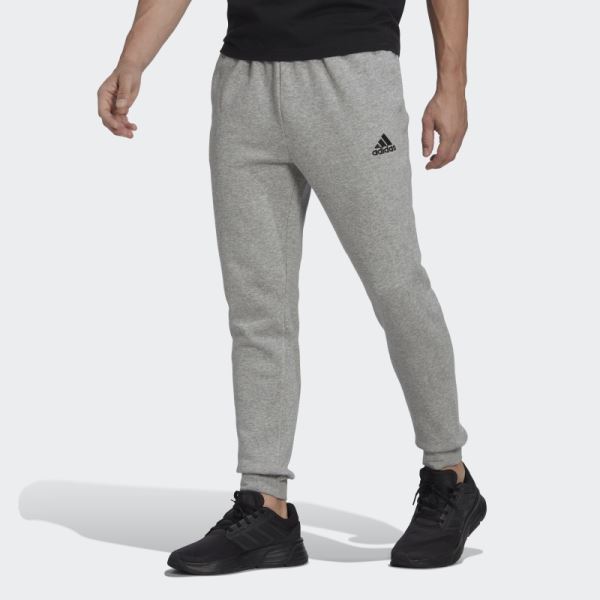 Medium Grey Adidas Essentials Fleece Regular Tapered Pants