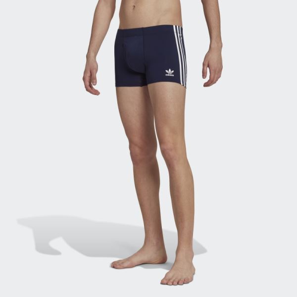 Comfort Flex Cotton 3-Stripes Trunk Briefs (3 pairs) Blue Bird Adidas