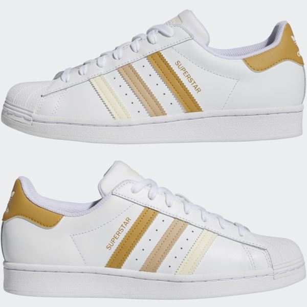 Adidas Superstar Shoes Golden Beige