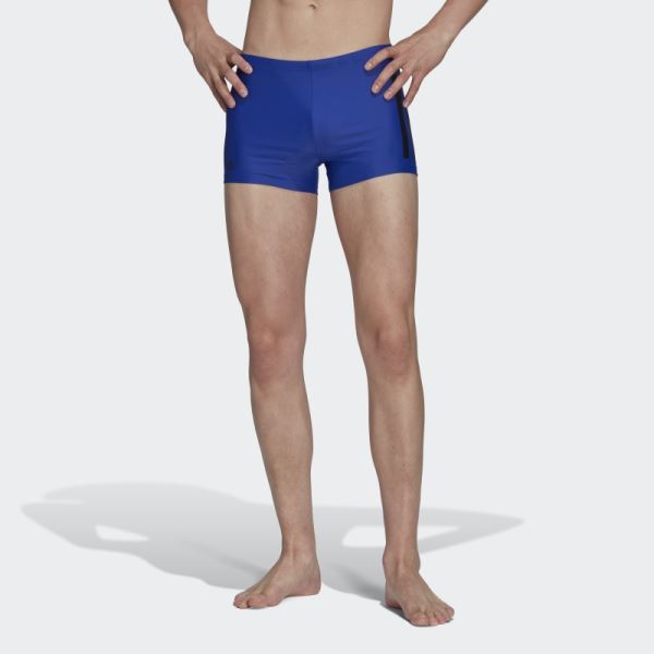 Blue Bold 3-Stripes Swim Boxers Adidas