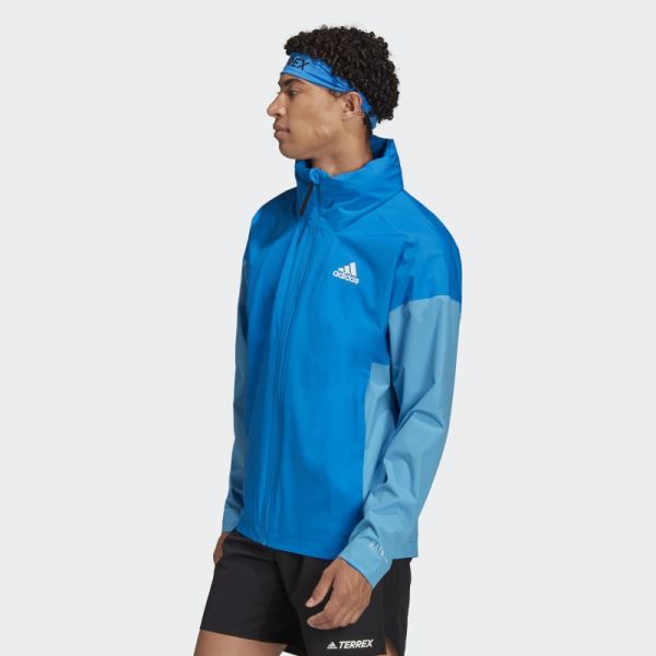 Shock Blue Traveer RAIN.RDY Jacket (Gender Neutral) Adidas