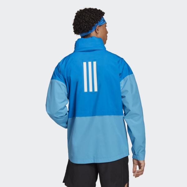 Shock Blue Traveer RAIN.RDY Jacket (Gender Neutral) Adidas