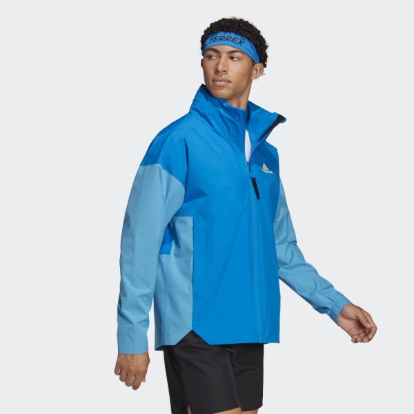 Shock Blue Traveer RAIN.RDY Jacket (Gender Neutral) Adidas