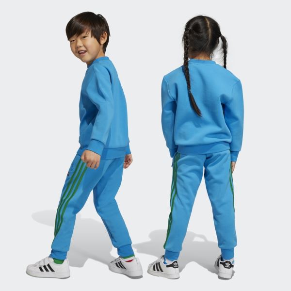 Adidas x Classic LEGO Crew Sweatshirt and Pant Set Blue Fashion