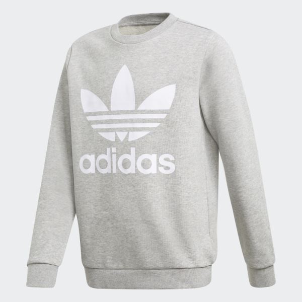 Trefoil Crew Sweatshirt Medium Grey Adidas