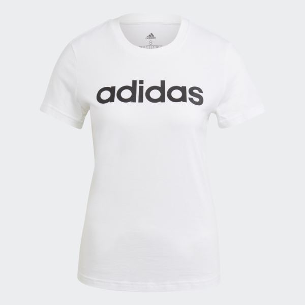 Essentials Slim Logo Tee White Adidas