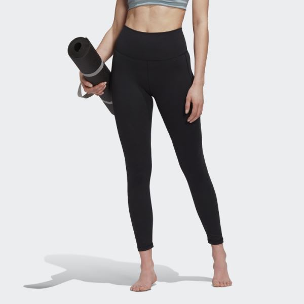 Black Adidas Yoga Studio 7/8 Leggings Fashion