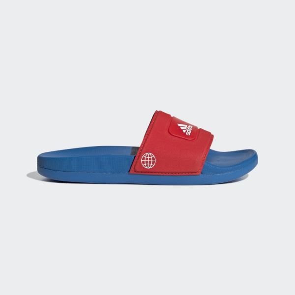 Red Adidas Adilette Comfort x LEGO Slides Fashion