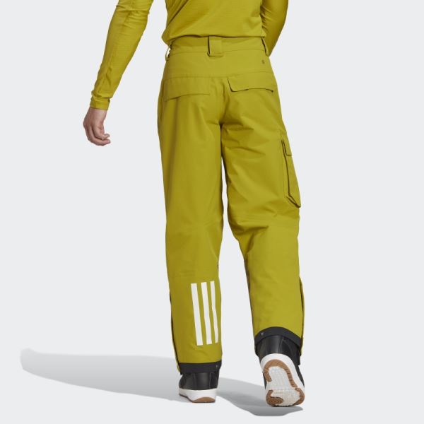 Adidas Terrex 3-Layer Post-Consumer Nylon Snow Tracksuit Bottoms Olive