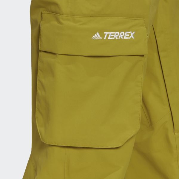 Adidas Terrex 3-Layer Post-Consumer Nylon Snow Tracksuit Bottoms Olive