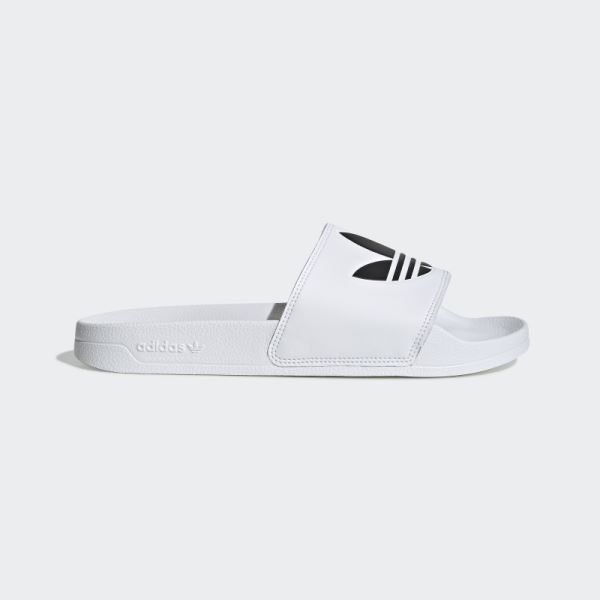 White Adidas Adilette Lite Slides