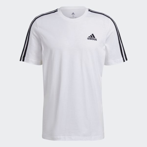 Stylish Adidas Essentials 3-Stripes Tee Black