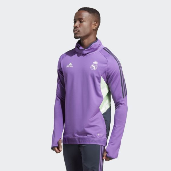 Adidas Real Madrid Condivo 22 Pro Training Top Purple