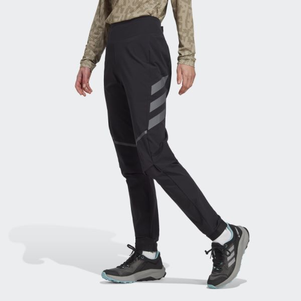 Adidas Terrex Agravic Hybrid Trail-Running Tracksuit Bottoms Black