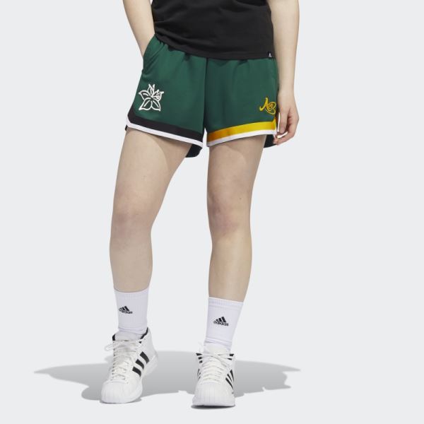 Dark Green Adidas Candace Parker Shorts