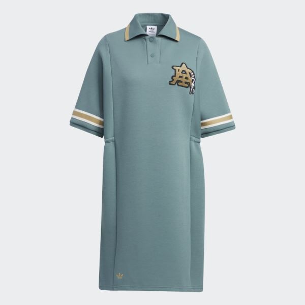 Adidas Modern Collegiate Polo Dress Hazy Emerald