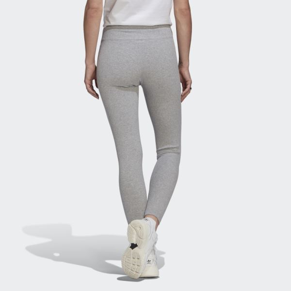 Medium Grey Adicolor Essentials+ Ribbed 7/8 Length Leggings Adidas