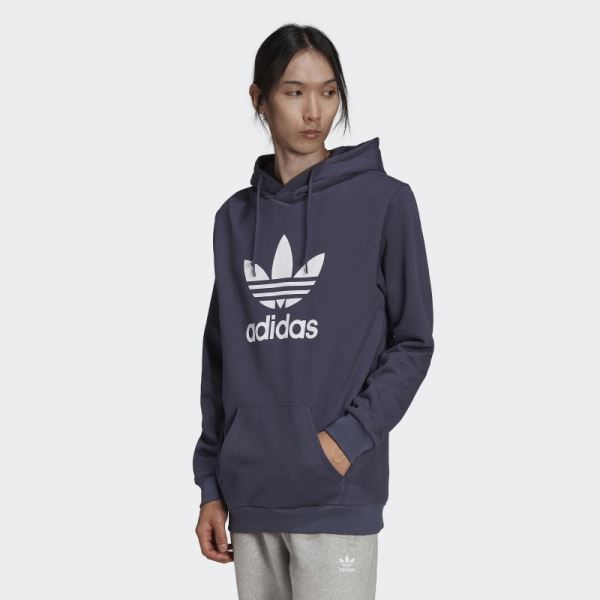 Navy Adidas Adicolor Classics Trefoil Hoodie